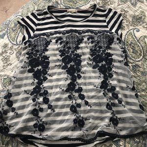 Altar’d State lace striped shirt